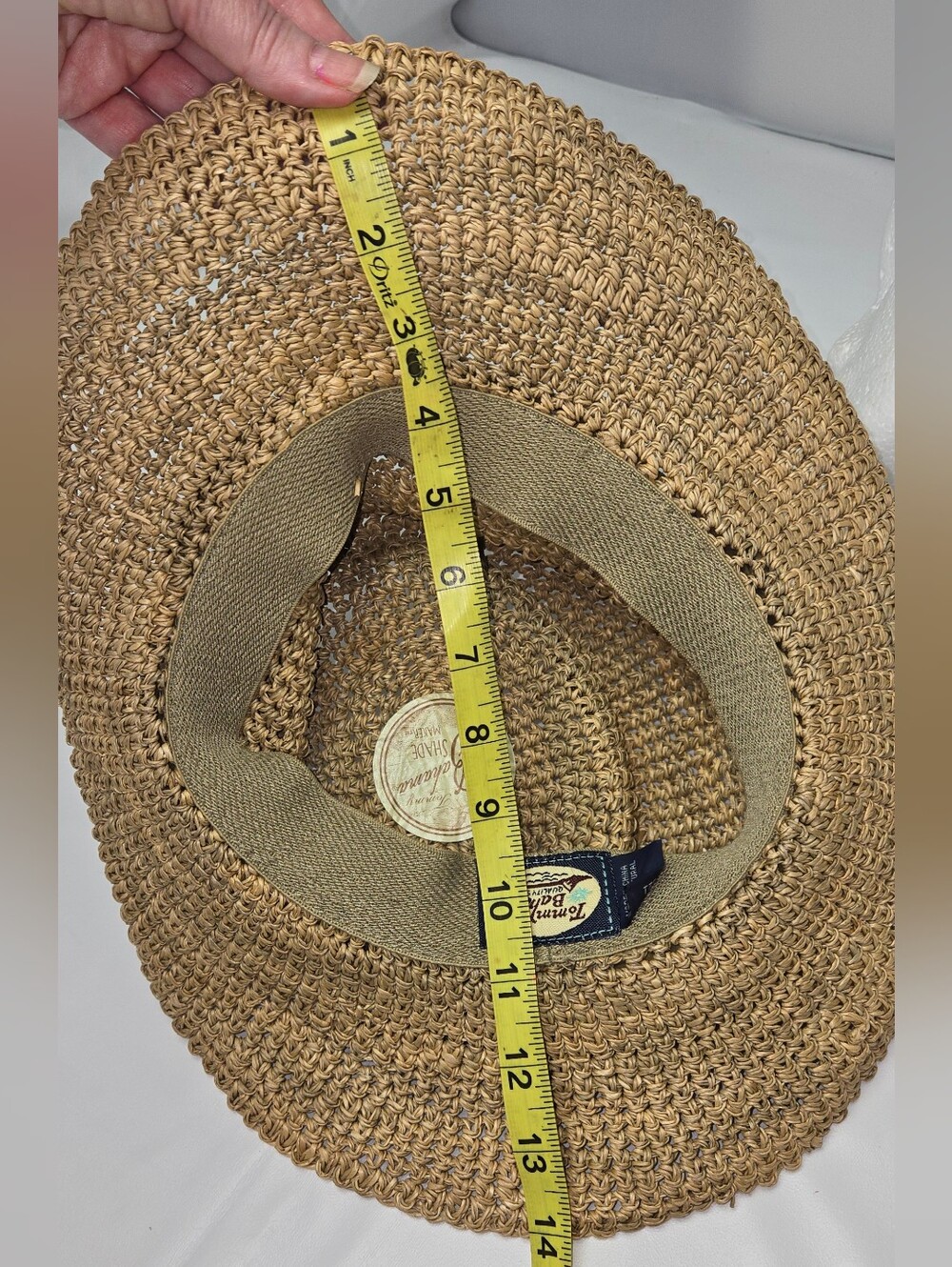 Tommy Bahama Natural Tan Woven Sun Hat with Knot Trim - Picture 10 of 10